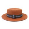 Flat Straw Hat boater hat #7PDCM005 3 O1CN01Sdyi2J1ShMxYmbW87 3066222278 0 cib