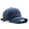 S letter soft top denim baseball cap 4 O1CN01sdChjH25M5d15ppcM 2206362717511 0 cib